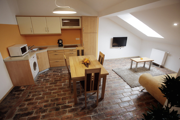 The apartment in the Residence Centre Cankarjeva centre run by the Public Fund for Cultural Activities of the Republic of Slovenia.