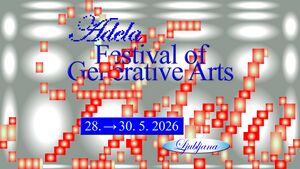 Visual identity of the 2026 edition of Adela festival.