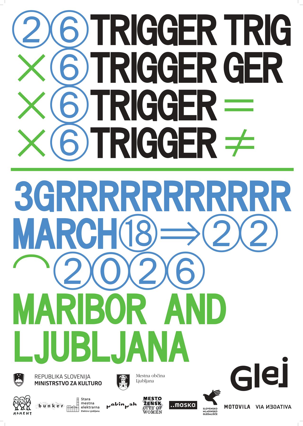 The poster of the 2026 edition of TRIGGER Showcase Festival.