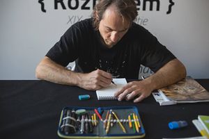 Denis P. Art, comic book artist at <!--LINK'" 0:665-->, 2017.