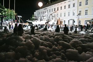 Street theatre at <!--LINK'" 0:1349--> in Maribor, 2009