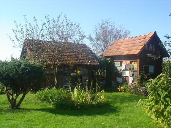Apiaries at the Apiculture Museum in Krapje, established in 1977 by beekeeper Drago Šalamun
