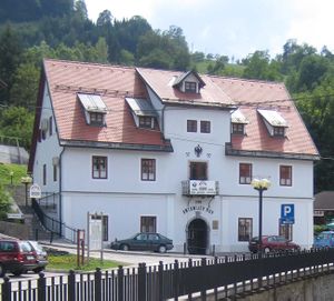 Antonijev rov, the <!--LINK'" 0:205--> entrance and birth-house of Slovene engineer <!--LINK'" 0:206-->
