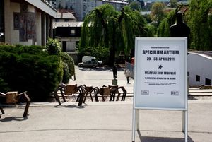 Posters announcing the <!--LINK'" 0:348--> in Trbovlje, 2011.