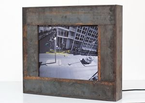 <i>Trackeds</i> is the research of different dynamics of movement and topographical structures in the town, <!--LINK'" 0:260-->, Check Point Charlie, Berlin, 2009